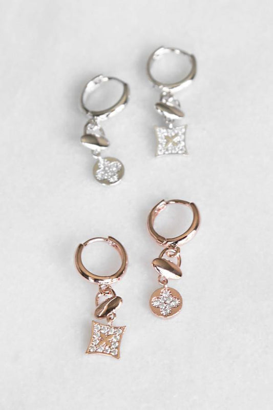 Juliette Charm Chain Crystal Earring Earring Soho Style