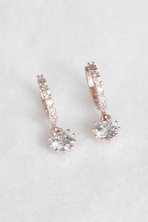Natasha Crystal Hoop Tear Drop Earring Earring Soho Style