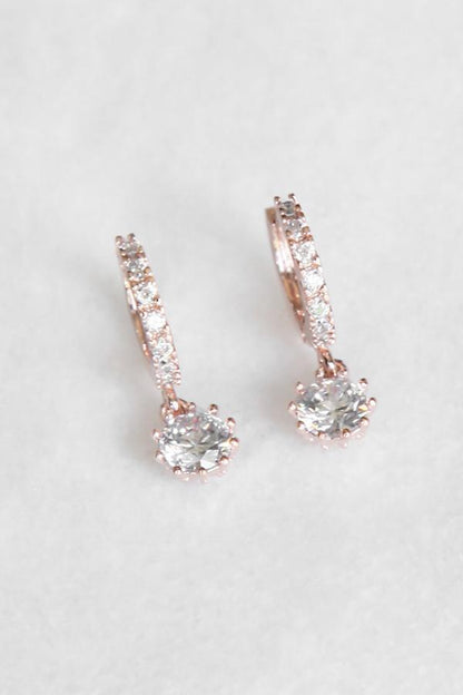Natasha Crystal Hoop Tear Drop Earring Earring Soho Style