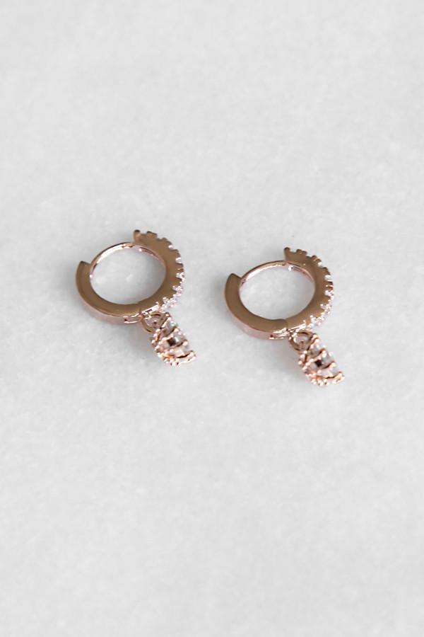Natasha Crystal Hoop Tear Drop Earring Earring Soho Style