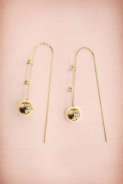 Round Drop Chain Earrings Earring Soho Style