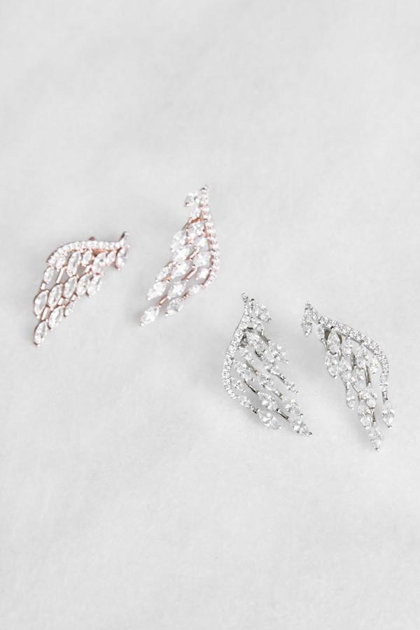 Tear Drop Chain Crystal Earrings Earring Soho Style