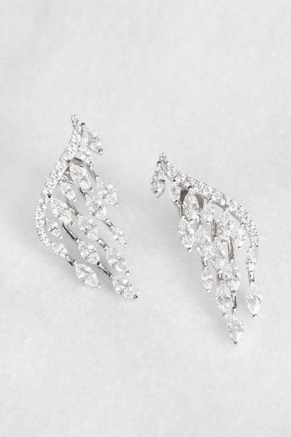 Tear Drop Chain Crystal Earrings Earring Soho Style