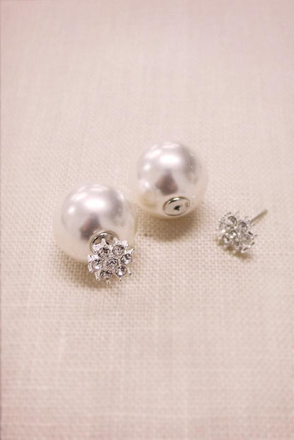 Crystal earrings with Pearl Backs Earrings Soho Style