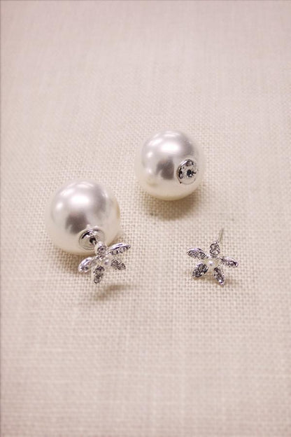 Crystal earrings with Pearl Backs Earrings Soho Style