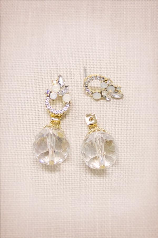 Crystal earrings with Pearl Backs Earrings Soho Style