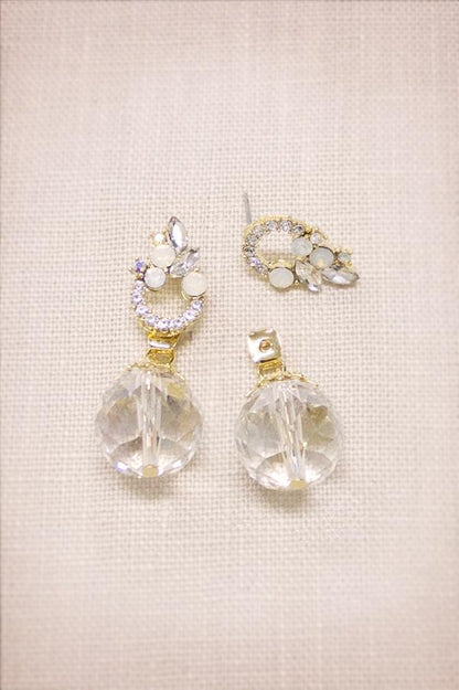 Crystal earrings with Pearl Backs Earrings Soho Style