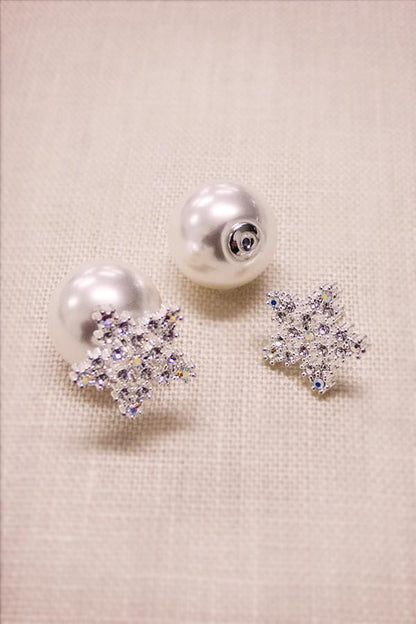 Crystal earrings with Pearl Backs Earrings Soho Style