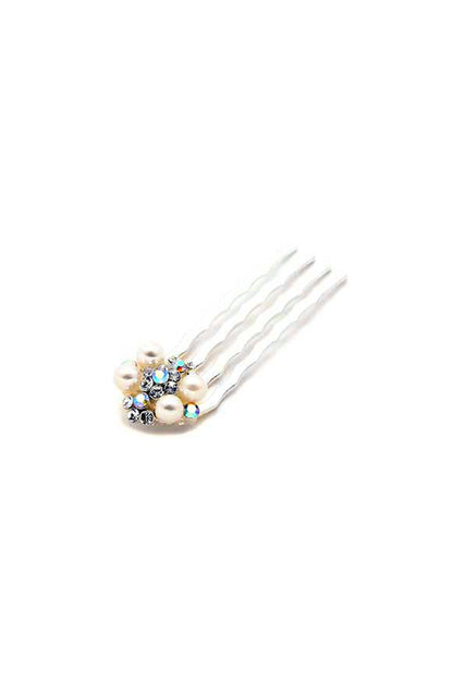 Pearl & Crystal Cluster Mini Comb For the Bride Soho Style