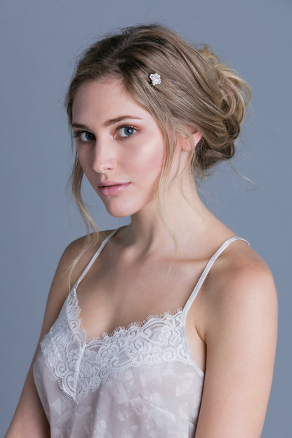 Pearl & Crystal Cluster Mini Comb For the Bride Soho Style