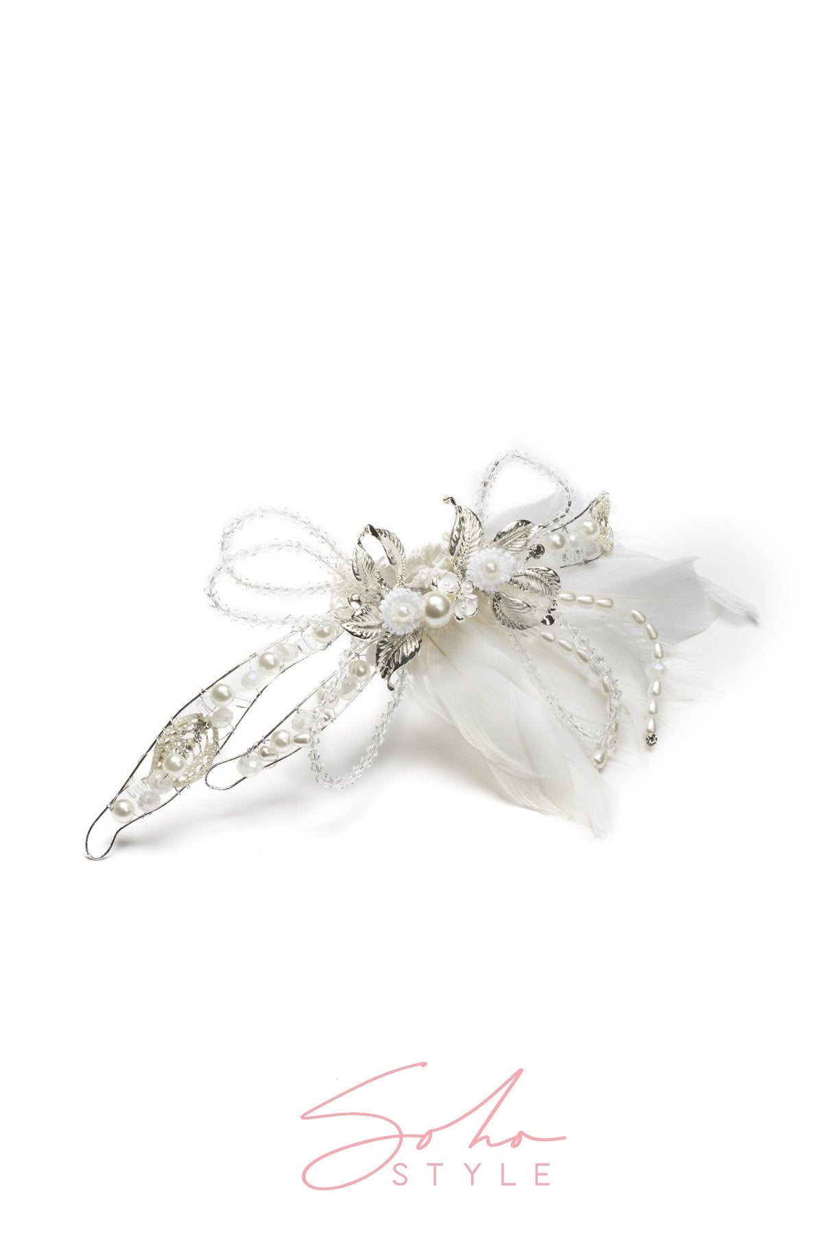 ARIEL FEATHER HAIR CLIP Wedding Sale