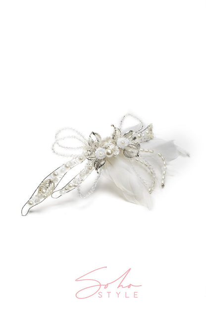 ARIEL FEATHER HAIR CLIP Wedding Sale