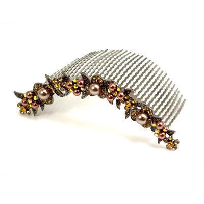 Pearl & Crystal Curved Comb Hair Comb Soho Style