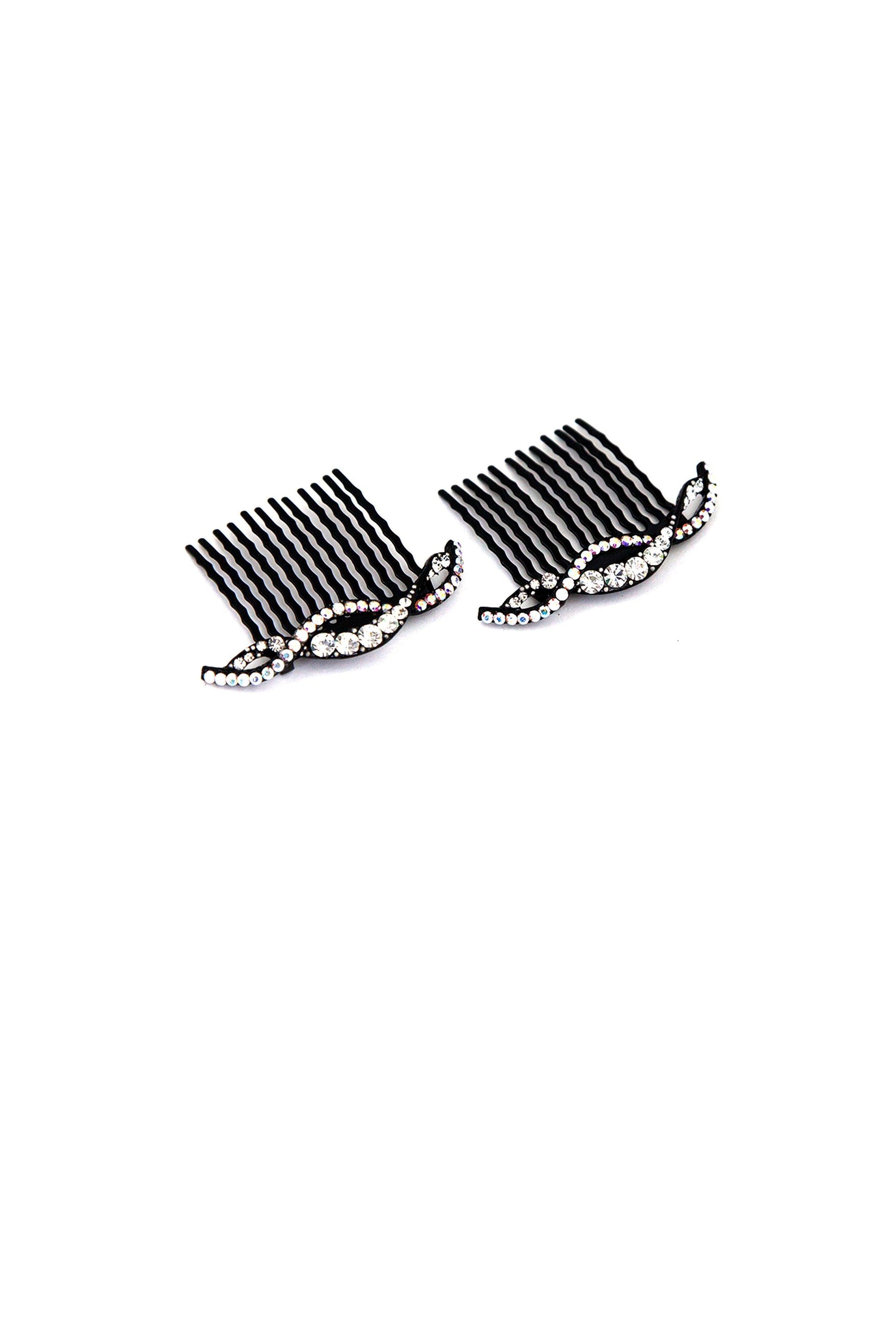 Summer Wave Crystal Hair Comb (Sold as a Pair) Hair Comb Soho Style