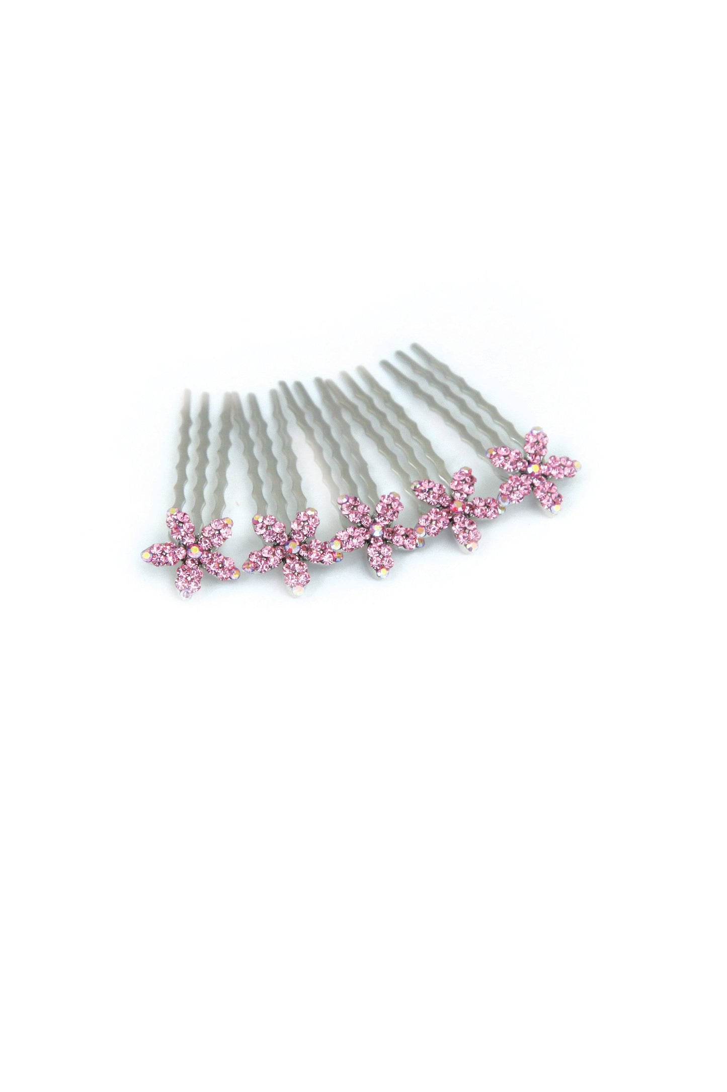 Crystal Flower Mini Hair Comb (5 piece set) Hair Comb Soho Style