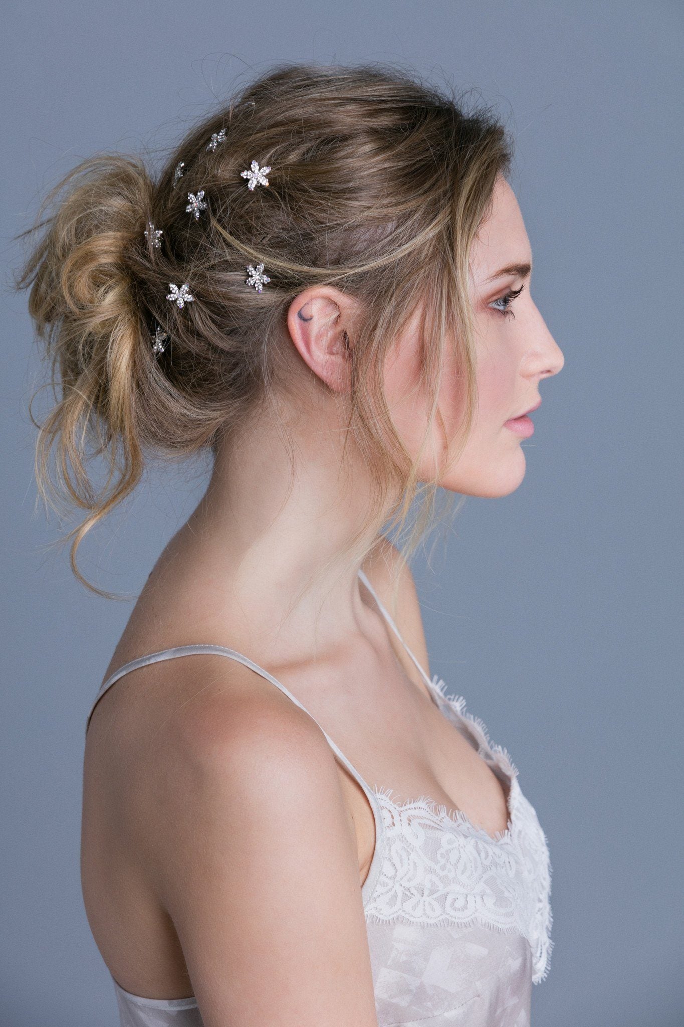 Crystal Flower Mini Hair Comb (5 piece set) Hair Comb Soho Style