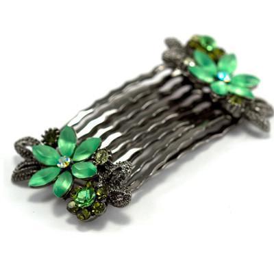 Frosted Flowers Hair Comb (Pair) Hair Comb Soho Style