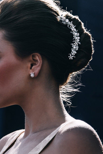 Pearl & Crystal Curved Comb Hair Comb Soho Style