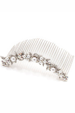 Pearl & Crystal Curved Comb Hair Comb Soho Style