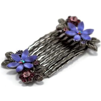 Frosted Flowers Hair Comb (Pair) Hair Comb Soho Style