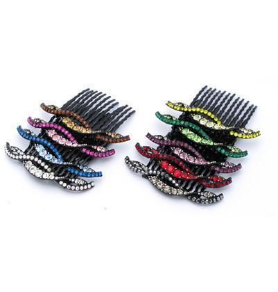 Summer Wave Crystal Hair Comb (Sold as a Pair) Hair Comb Soho Style