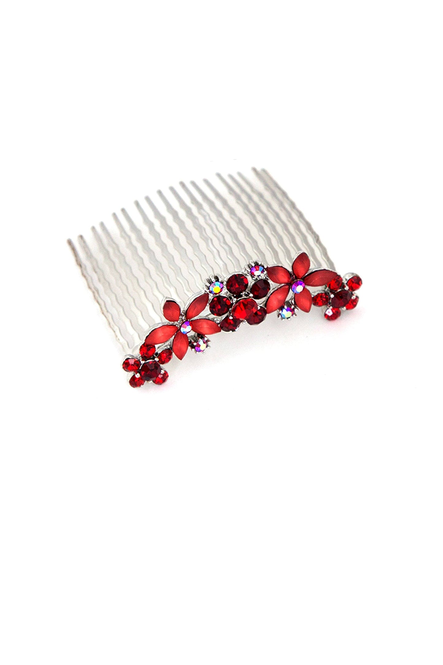 Jane Frosted Flower Crystal Hair Comb (Sold as a pair) Hair Comb Soho Style