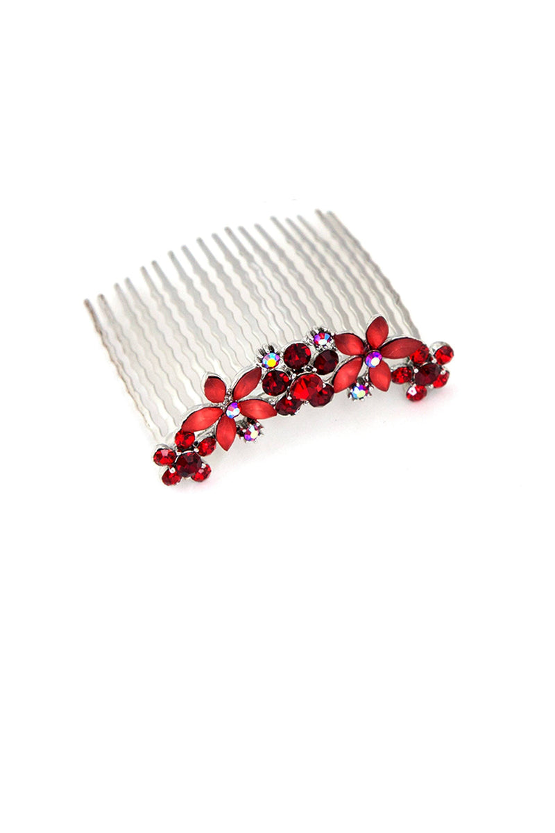 Jane Frosted Flower Crystal Hair Comb (Sold as a pair) Hair Comb Soho Style
