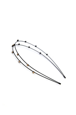 Black Wire Headband with Rhinestones Headband Soho Style