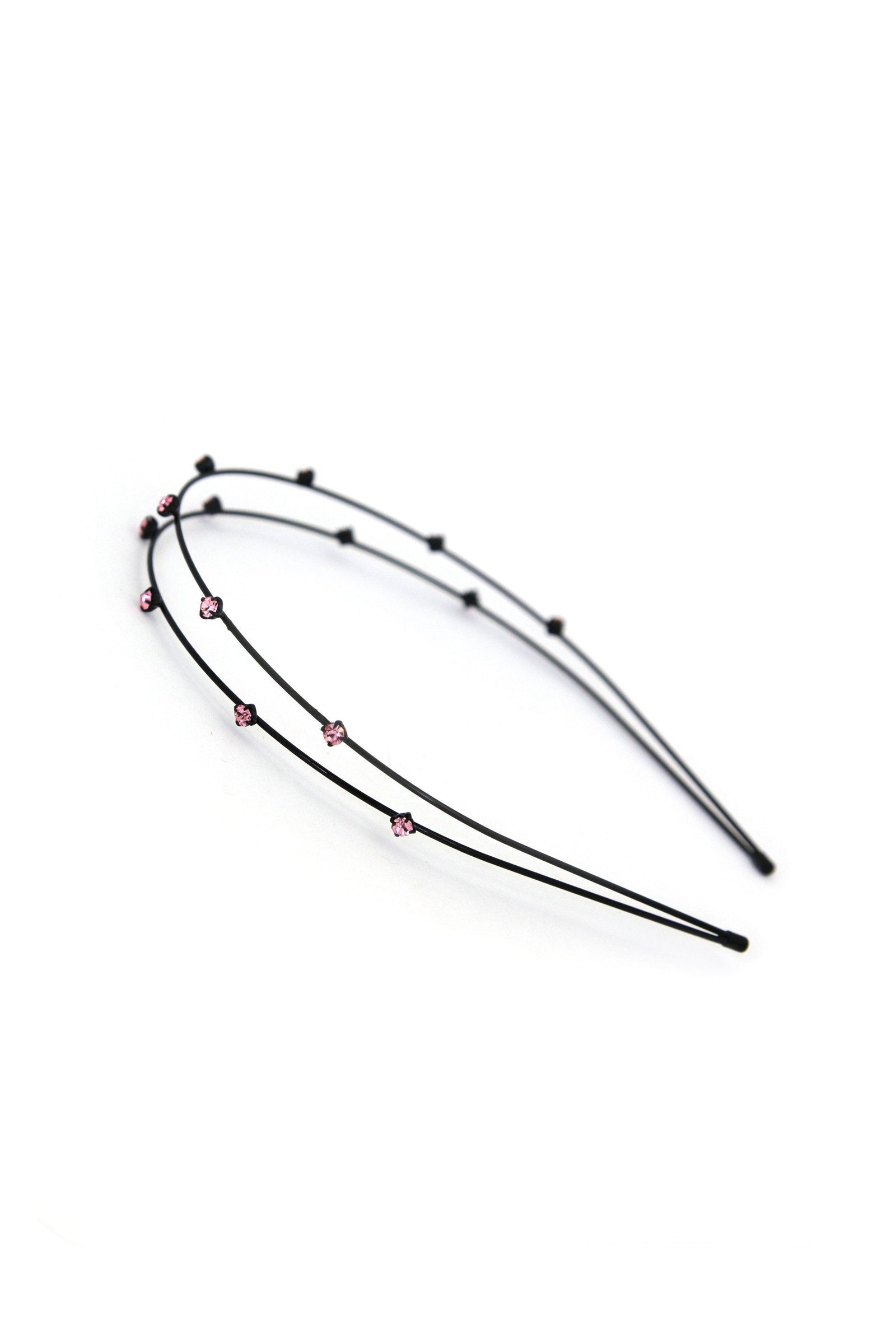 Black Wire Headband with Rhinestones – Soho Style