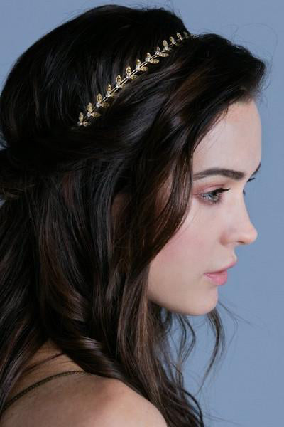 Greek Goddess Golden Wreath Elastic Headband Headband Soho Style