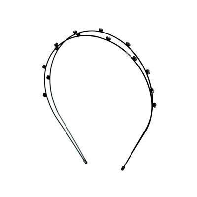 Black Wire Headband with Rhinestones Headband Soho Style