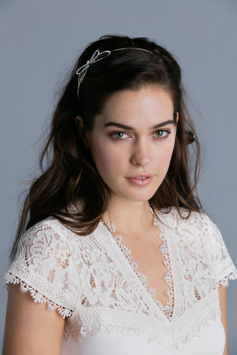 Simple Crystal Bow Headband Sale Soho Style