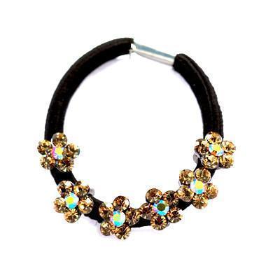 Dainty Crystal Flower Ponytail Holder Ponytail Holder Soho Style
