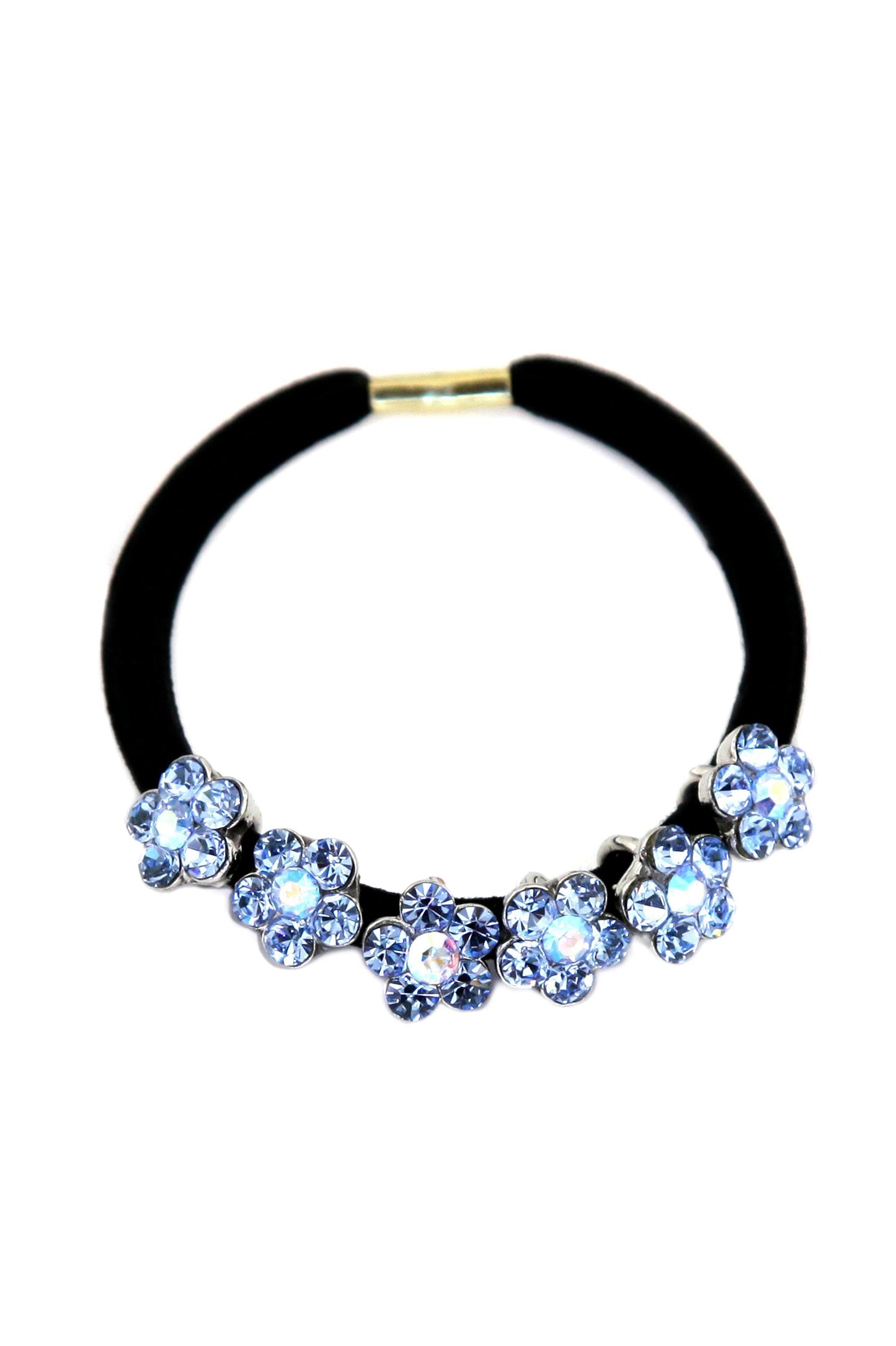 Dainty Crystal Flower Ponytail Holder Ponytail Holder Soho Style