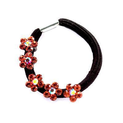 Dainty Crystal Flower Ponytail Holder Ponytail Holder Soho Style