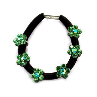 Dainty Crystal Flower Ponytail Holder Ponytail Holder Soho Style