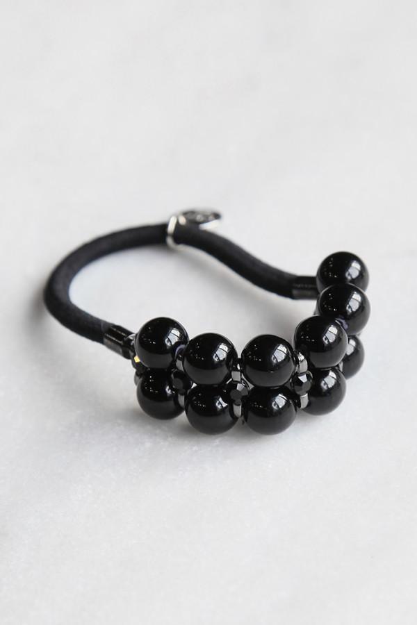 Double Pearl Ball Ponytail Holder Ponytail Holder Soho Style