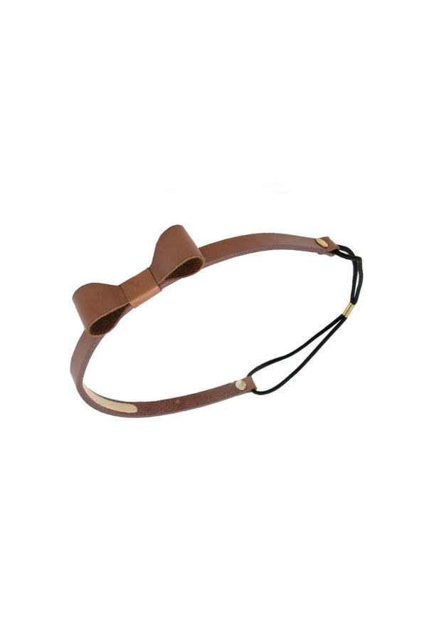 Leather Bow Elastic Headband Sale Soho Style