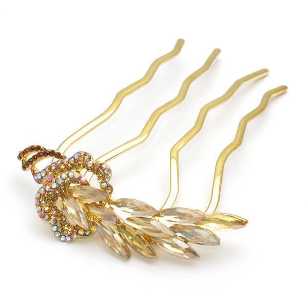Crystal Feather Hair Stick Stick Soho Style