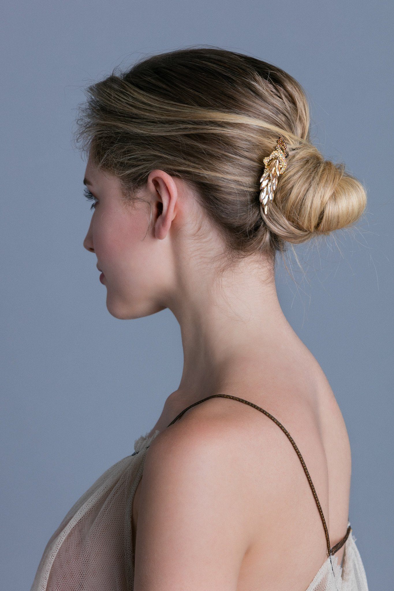 Crystal Feather Hair Stick Stick Soho Style