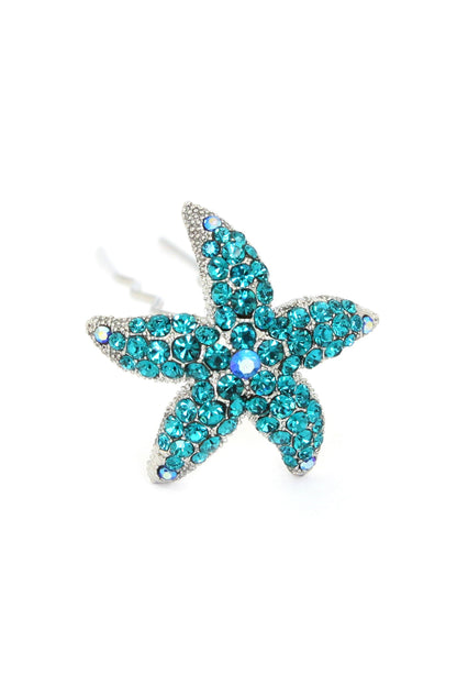 Crystal Starfish Hair Stick Stick Soho Style