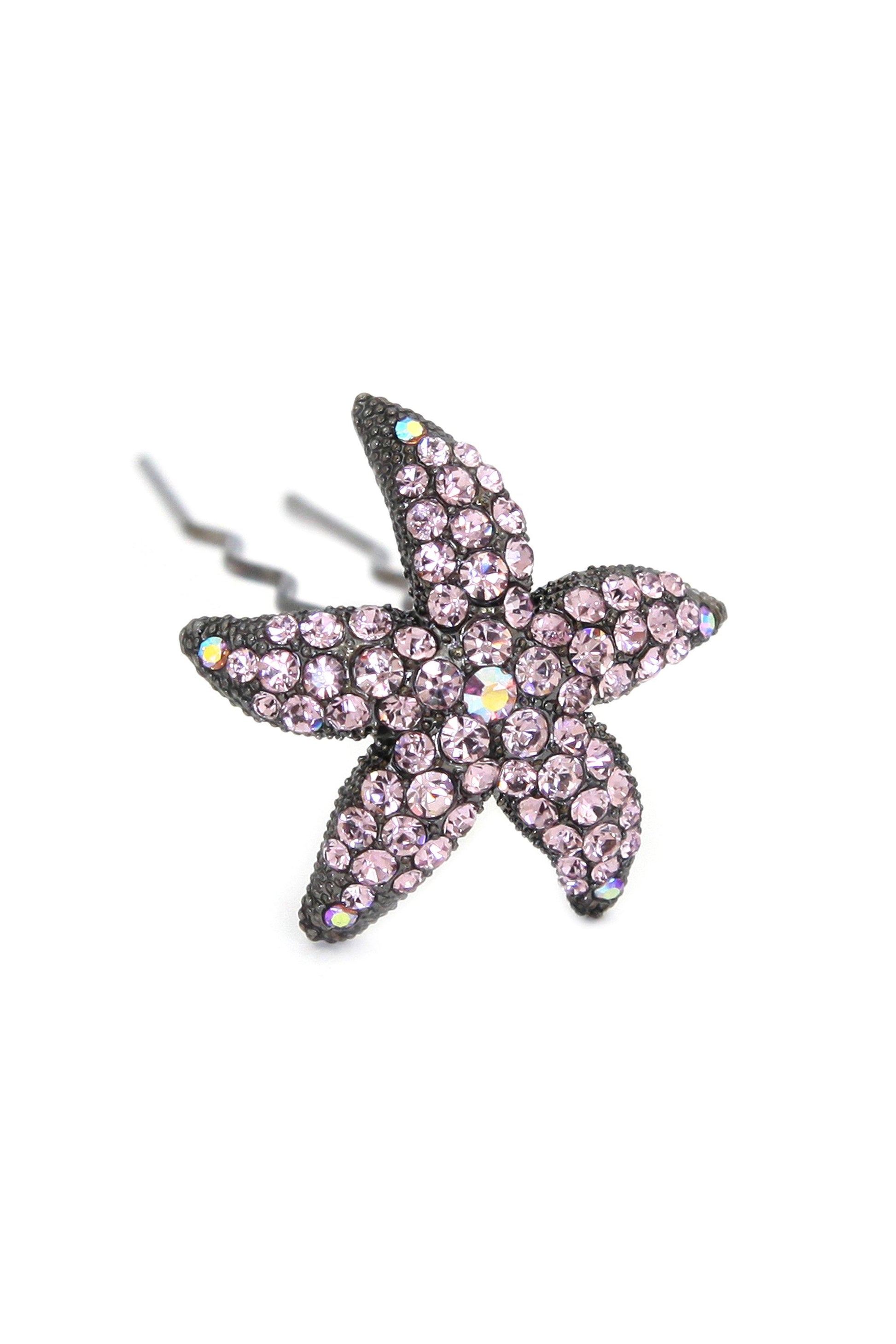 Crystal Starfish Hair Stick Stick Soho Style