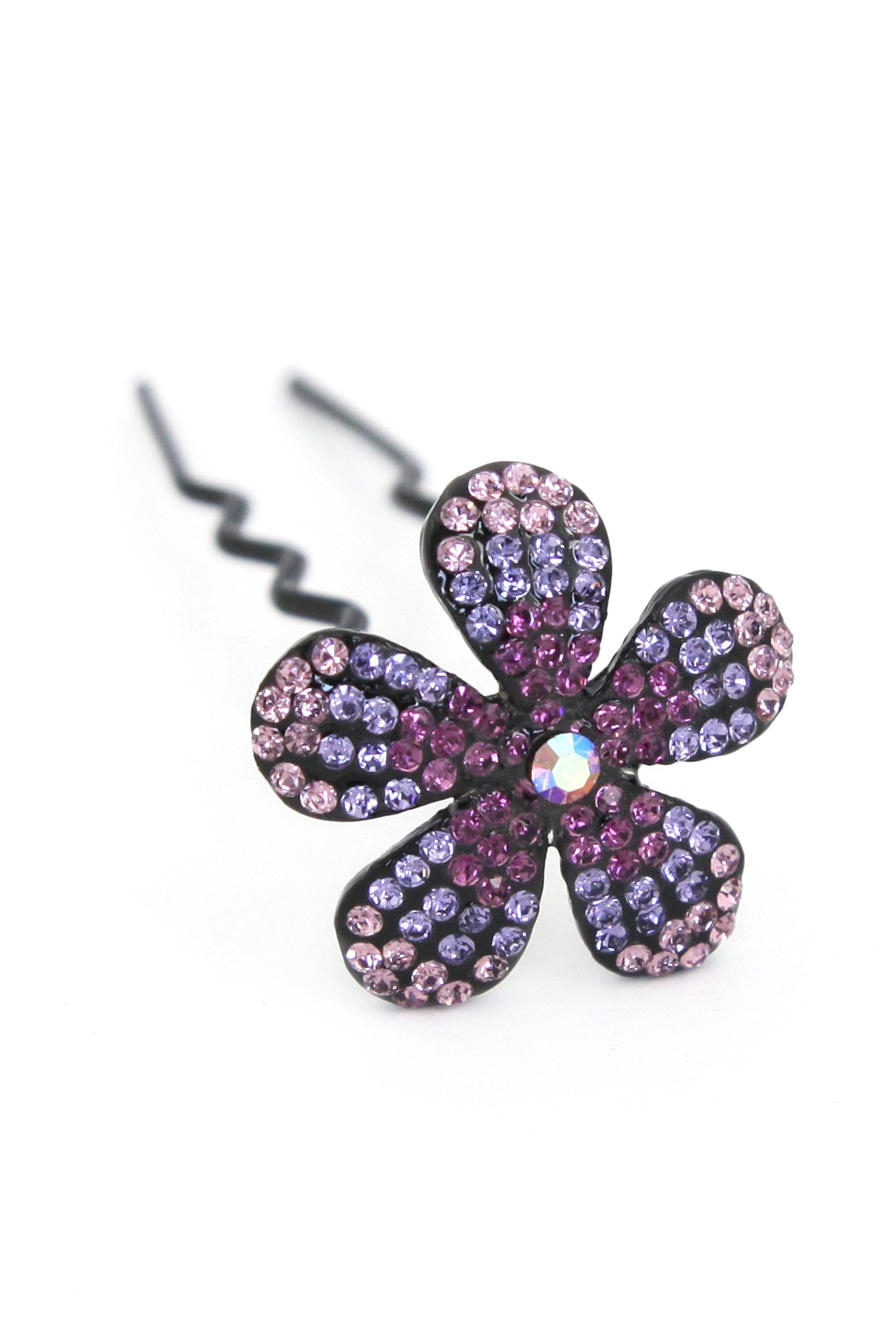 Ombre Crystal Flower Hair Stick Stick Soho Style