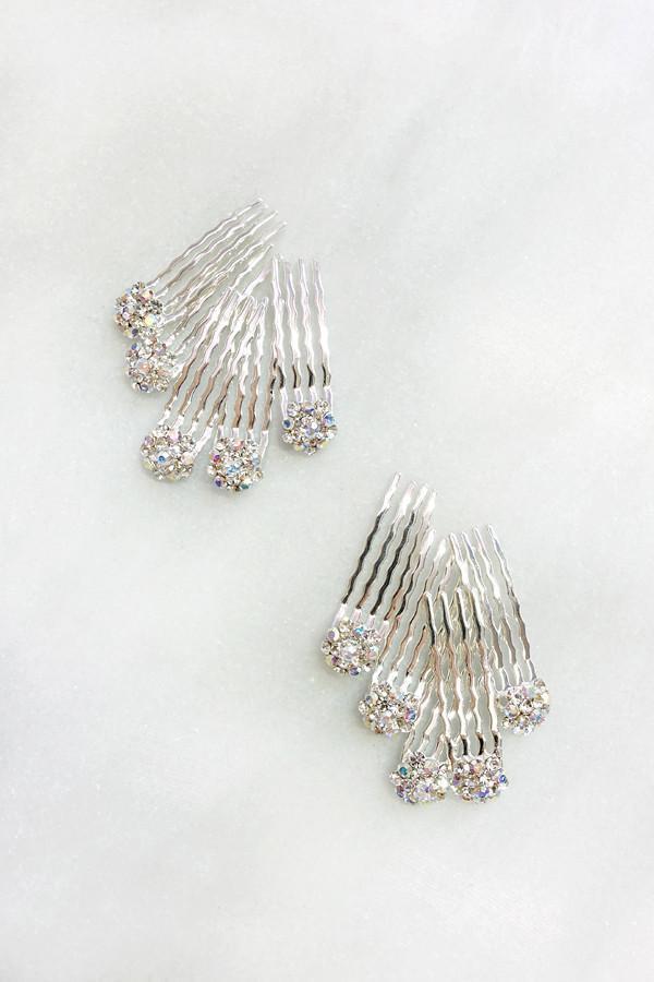 Crystal Cluster Mini Hair Comb 10-Piece Set – Soho Style