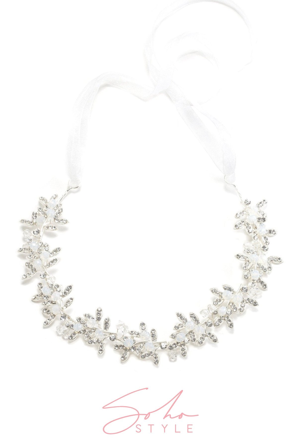 Esmae Crystal Hair Crown Wedding Sale