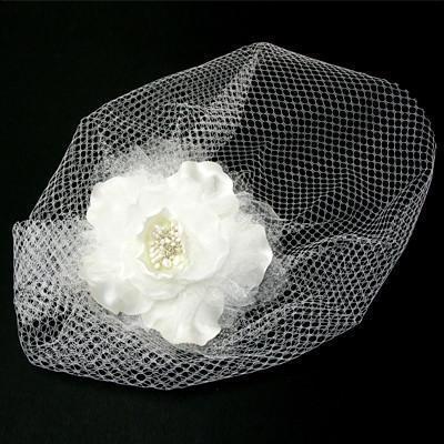 Glittery Flower with Lace Veil Wedding Soho Style