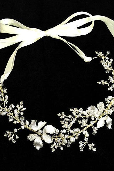 Katelyn Golden Floral Headband