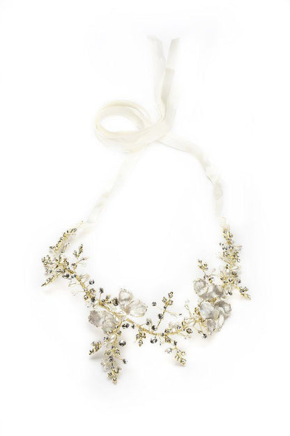 Katelyn Golden Floral Headband Wedding Soho Style