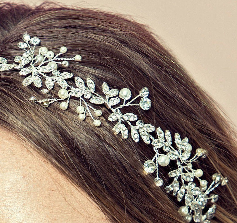Katherine Crystal Hair Vine Wedding Soho Style