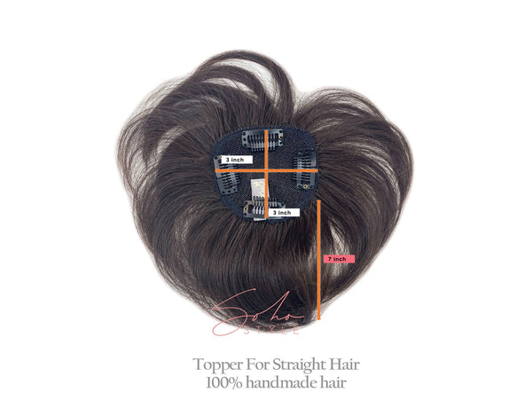 Tyler - 7" Synthetic Short Hair Clip-In Top Piece Extension Hair Extension Soho Style